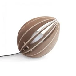 Gone's Lampes à Poser Lampe à Poser En Bois Chêne Naturel Avec Fil Blanc -Luminaires Contemporain Soldes lampe a poser en bois chene naturel avec fil noir