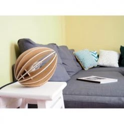 Gone's Lampes à Poser Lampe à Poser En Bois Chêne Naturel Avec Fil Noir -Luminaires Contemporain Soldes lampe a poser en bois chene naturel avec fil noir 5