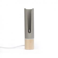 Gone's Lampes à Poser Lampe à Poser En Bois Et Béton, Anneau Feutrine Blanc