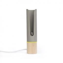 Gone's Lampes à Poser Lampe à Poser En Bois Et Béton, Anneau Feutrine Jaune