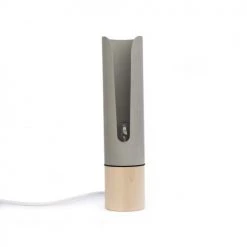 Gone's Lampes à Poser Lampe à Poser En Bois Et Béton, Anneau Feutrine Noir