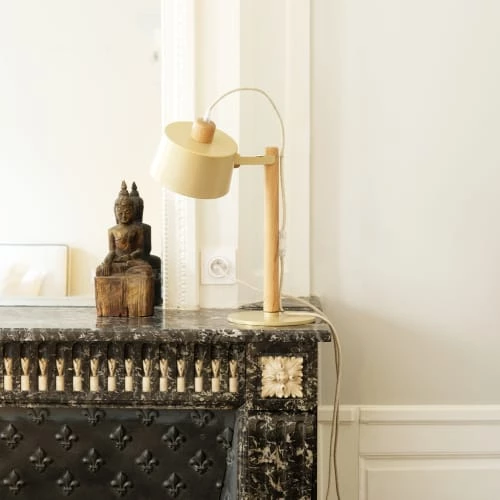 DIZY Design Lampes à Poser Lampe à Poser En Chêne Et Métal Vernis BRUT 2 DIZY Design Lampes à Poser Lampe à Poser En Chêne Et Métal Vernis BRUT – Image 2