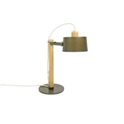 DIZY Design Lampes à Poser Lampe à Poser En Chêne Et Métal Terracotta -Luminaires Contemporain Soldes lampe a poser en chene et metal vernis brut