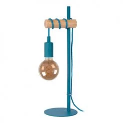 J&Kids Lampes à Poser Lampe à Poser En Métal Bleu Ø 15 Cm -Luminaires Contemporain Soldes lampe a poser en metal bleu oe 15 cm 2