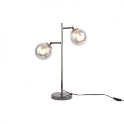 Leitmotiv Lampes à Poser Lampe à Poser En Métal Gris Fumé -Luminaires Contemporain Soldes lampe a poser en metal gris fume 3