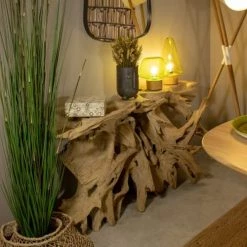 Pirouette Paris Lampes à Poser Lampe à Poser En Verre Base En Métal Effet Bois -Luminaires Contemporain Soldes lampe a poser en verre base en metal effet bois 2