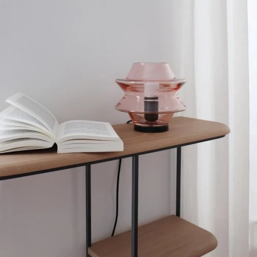 Kulile Lampes à Poser Lampe à Poser En Verre Soufflé Rose Blush 5 Kulile Lampes à Poser Lampe à Poser En Verre Soufflé Rose Blush – Image 5