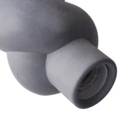 Gone's Lustres Lampe à Suspendre En Béton Et Bois Cordon Blanc -Luminaires Contemporain Soldes lampe a suspendre en beton et bois cordon blanc 2