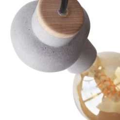 Gone's Lustres Lampe à Suspendre En Béton Et Bois Cordon Noir Ampoule LED Edison 7 Gone's Lustres Lampe à Suspendre En Béton Et Bois Cordon Noir Ampoule LED Edison -Luminaires Contemporain Soldes lampe a suspendre en beton et bois cordon noir ampoule led edison 3