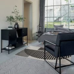 Decoratie Lampes à Poser Lampe Arc Noir H50cm -Luminaires Contemporain Soldes lampe arc noir h50cm 3