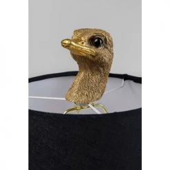 Kare Design Lampadaires Lampe Autruche En Polyrésine Dorée Et Abat-jour Noir H69 -Luminaires Contemporain Soldes lampe autruche en polyresine doree et abat jour noir h69 2