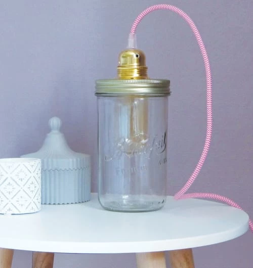 Reversible Lampes à Poser Lampe Bocal à Poser Fil Rose 2 Reversible Lampes à Poser Lampe Bocal à Poser Fil Rose – Image 2