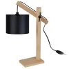 Tosel Lampes à Poser Lampe Bureau Bois Naturel Et Noir