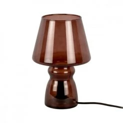 Present Time Lampes à Poser Lampe Classique En Verre Marron 25x16cm -Luminaires Contemporain Soldes lampe classique en verre marron 25x16cm 3