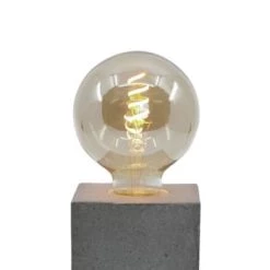 Junny Lampes à Poser Lampe Cube En Béton Bleu Pétrole Fabrication Artisanale -Luminaires Contemporain Soldes lampe cube en beton gris fabrication artisanale 2