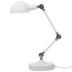 Beliani Lampes à Poser Lampe De Bureau Blanche