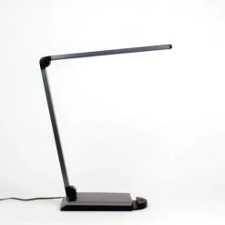 Keria Lampes à Poser Lampe De Bureau En Métal Gris -Luminaires Contemporain Soldes lampe de bureau en metal gris 3