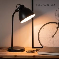 Maisons Du Monde Lampes à Poser Lampe De Bureau En Métal Noir -Luminaires Contemporain Soldes lampe de bureau en metal noir 1000 1 40 224146 4