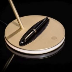 SLAMP Lampes à Poser Lampe De Bureau LED Métal/Cuir Avec Stylo à Bille Montblanc® -Luminaires Contemporain Soldes lampe de bureau led metal cuir avec stylo a bille montblanc 4