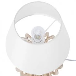 Beliani Lampes à Poser Lampe De Table Blanc -Luminaires Contemporain Soldes lampe de table blanc 3