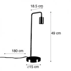 QAZQA Lampes à Poser Lampe De Table En Acier Doré/laiton -Luminaires Contemporain Soldes lampe de table en acier dore laiton 2