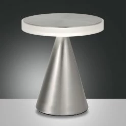 Fabas Lampes à Poser Lampe De Table En Métal Argente -Luminaires Contemporain Soldes lampe de table en metal argente 9