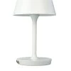 Dyberg Larsen Lampes à Poser Lampe De Table En Métal Blanc Mat Et Métal Brossé, H 30 Cm D 19,5 Cm