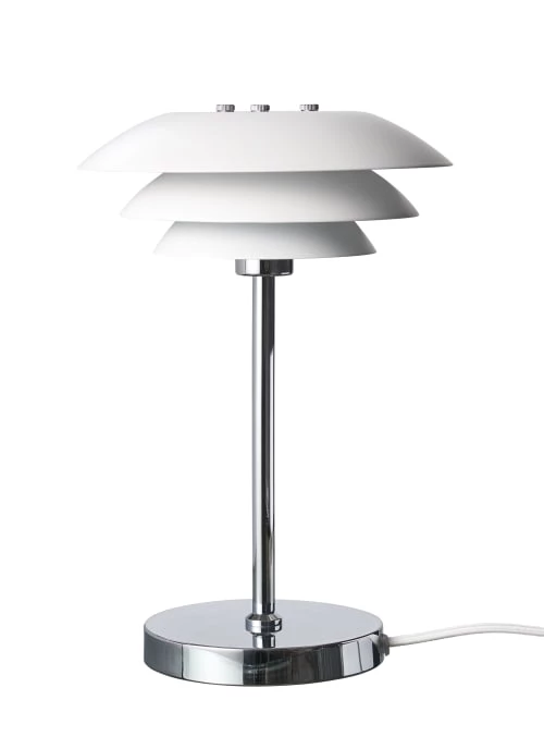 Dyberg Larsen Lampes à Poser Lampe De Table En Métal Blanc Mat, H 30 Cm D 20 Cm 1 Dyberg Larsen Lampes à Poser Lampe De Table En Métal Blanc Mat, H 30 Cm D 20 Cm