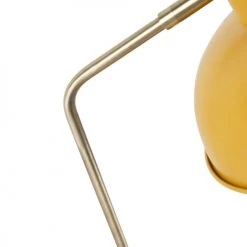 QAZQA Lampes à Poser Lampe De Table En Métal Jaune -Luminaires Contemporain Soldes lampe de table en metal jaune 2