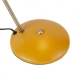 QAZQA Lampes à Poser Lampe De Table En Métal Jaune -Luminaires Contemporain Soldes lampe de table en metal jaune 3