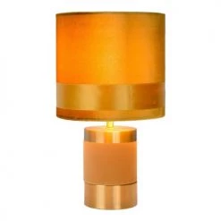 Lampea Lampes à Poser Lampe De Table En Métal Jaune 32 Cm