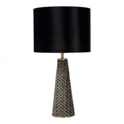 Lampea Lampes à Poser Lampe De Table En Métal Noir 47 Cm -Luminaires Contemporain Soldes lampe de table en metal noir 47 cm 3