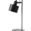 Dyberg Larsen Lampes à Poser Lampe De Table En Métal Noir Mat, H 43 Cm D 11 Cm