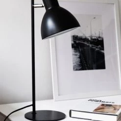 Dyberg Larsen Lampes à Poser Lampe De Table En Métal Noir Mat, H 50 Cm D 16 Cm -Luminaires Contemporain Soldes lampe de table en metal noir mat h 50 cm d 16 cm 2