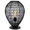 Lucide Lampes à Poser Lampe De Table En Rattan Noir