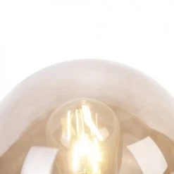 QAZQA Lampes à Poser Lampe De Table En Verre Doré/laiton -Luminaires Contemporain Soldes lampe de table en verre dore laiton 3