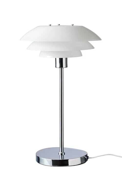 Dyberg Larsen Lampes à Poser Lampe De Table En Verre Et Chrome, H 50 Cm D 31 Cm 1 Dyberg Larsen Lampes à Poser Lampe De Table En Verre Et Chrome, H 50 Cm D 31 Cm
