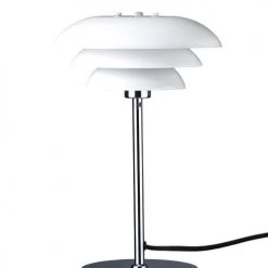 Dyberg Larsen Lampes à Poser Lampe De Table En Verre Et Chrome Verre, H 30 Cm D 20 Cm