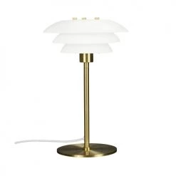 Dyberg Larsen Lampes à Poser Lampe De Table En Verre Et Laiton, H 30 Cm D 20 Cm