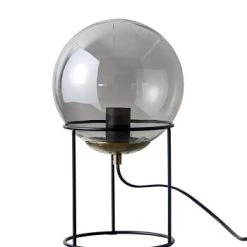 Dyberg Larsen Lampes à Poser Lampe De Table En Verre Fumé Et Métal Noir Mat , H 34 Cm D 20 Cm -Luminaires Contemporain Soldes lampe de table en verre fume et metal noir mat h 34 cm d 20 cm 3
