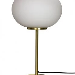 Dyberg Larsen Lampes à Poser Lampe De Table En Verre Opaline Et Laiton, H 49 Cm D 28 Cm -Luminaires Contemporain Soldes lampe de table en verre opaline et laiton h 49 cm d 28 cm 2