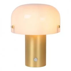 Lampea Lampes à Poser Lampe De Table En Verre Or Mat 21 Cm