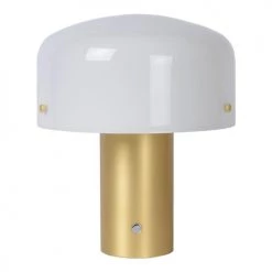 Lampea Lampes à Poser Lampe De Table En Verre Or Mat 35 Cm -Luminaires Contemporain Soldes lampe de table en verre or mat 35 cm 2