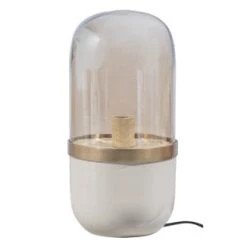 Woood Lampes à Poser Lampe De Table Ou Chevet Métal Et Verre Gris