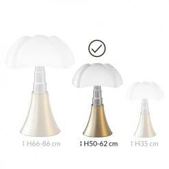 Martinelli Luce Lampes à Poser Lampe Dimmer LED Pied Télescopique Or H50-62cm 11 Martinelli Luce Lampes à Poser Lampe Dimmer LED Pied Télescopique Or H50-62cm -Luminaires Contemporain Soldes lampe dimmer led pied telescopique or h50 62cm 4