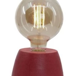 Junny Lampes à Poser Lampe Dôme En Béton Beige Fabrication Artisanale -Luminaires Contemporain Soldes lampe dome en beton rouge fabrication artisanale