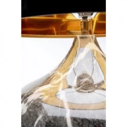 Kare Design Lampes à Poser Lampe Effet Marbre Gris Et Abat-jour Noir -Luminaires Contemporain Soldes lampe effet marbre gris et abat jour noir 3