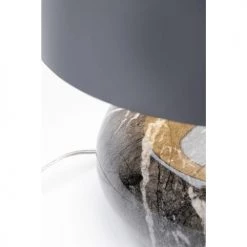 Kare Design Lampes à Poser Lampe Effet Marbre Gris Et Abat-jour Noir -Luminaires Contemporain Soldes lampe effet marbre gris et abat jour noir 4