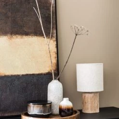 Maisons Du Monde Lampes à Poser Lampe En Eucalyptus Et Abat-jour En Coton écru -Luminaires Contemporain Soldes lampe en eucalyptus et abat jour en coton ecru 1000 14 1 216645 3