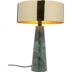 Kare Design Lampes à Poser Lampe En Marbre Vert Et Acier Doré -Luminaires Contemporain Soldes lampe en marbre vert et acier dore 3